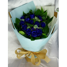 Crystal Blue Roses Bouquet