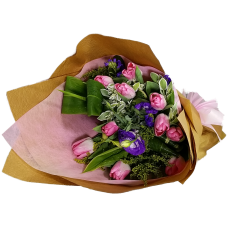 Holland Pink Color Tulips Bouquet