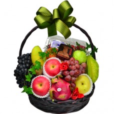 Seasonal Fruits Hamper with Mini Mooncake