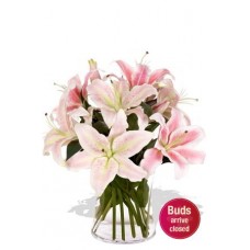 4 Oriental Lily Bouquet Vase Bouquet